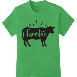 Custom DTF technology design - Rustic Farmlife Cow Silhouette DTF Print Heat Transfer