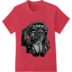 Personalized custom merchandise design for Edgy Pug Portrait Illustration - DTF Print Heat Transfer