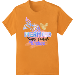 Durable custom apparel applied to Mermaid Magic: Kisses & Starfish Wishes | Super DTF Print