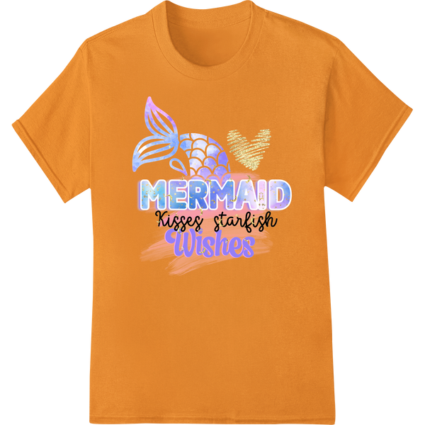 Durable custom apparel applied to Mermaid Magic: Kisses & Starfish Wishes | Super DTF Print