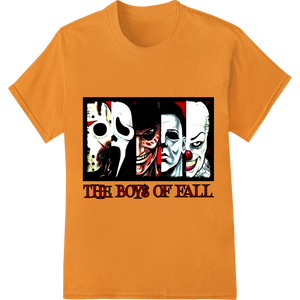 The Boys of Fall: Eerie Masked Faces DTF Print Transfer - High-quality innovative apparel printing