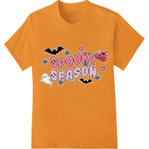 Playful 'Spooky Season' Halloween Heat Transfer Design featuring professional t shirt prints