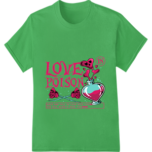 Durable DTF print shop applied to Love Poison: Edgy Valentine's Day Heat Transfer Design