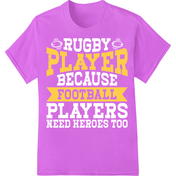 Bold 'Player Football' Super DTF Transfer Print | Sports on purple shirt - SUPERDTF-DTF Prints-DTF Transfers-Custom DTF Prints