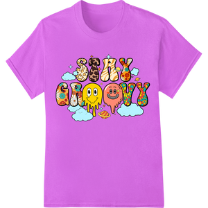 Custom direct to film printing design - Groovy Cartoon Characters Psychedelic Retro DTF Print