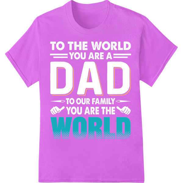 World's Best Dad Typography | Father's Day DTF Print on purple shirt - SUPERDTF-DTF Prints-DTF Transfers-Custom DTF Prints