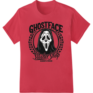 Vibrant heat transfer print on Ghostface Slasher Shop: Chilling Style, Always Fresh