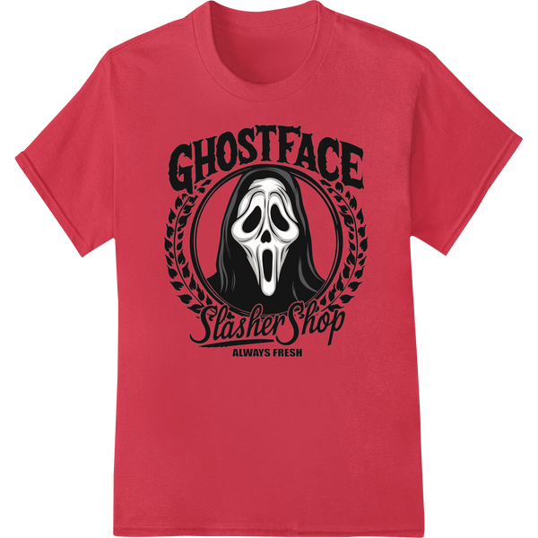 Vibrant heat transfer print on Ghostface Slasher Shop: Chilling Style, Always Fresh