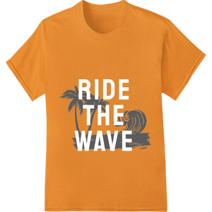 Expert DTF transfers craftsmanship on Ride the Wave: Bold Black & White Graphic Heat Transfer