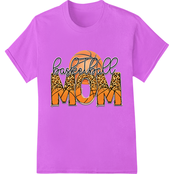 Cutting-edge custom t-shirts featured on Fierce Leopard Print Basketball Mom - Mother's Day Gift