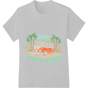 Premium quality DTF print shop on Retro Beach Van Summer Vibes DTF Print Heat Transfer