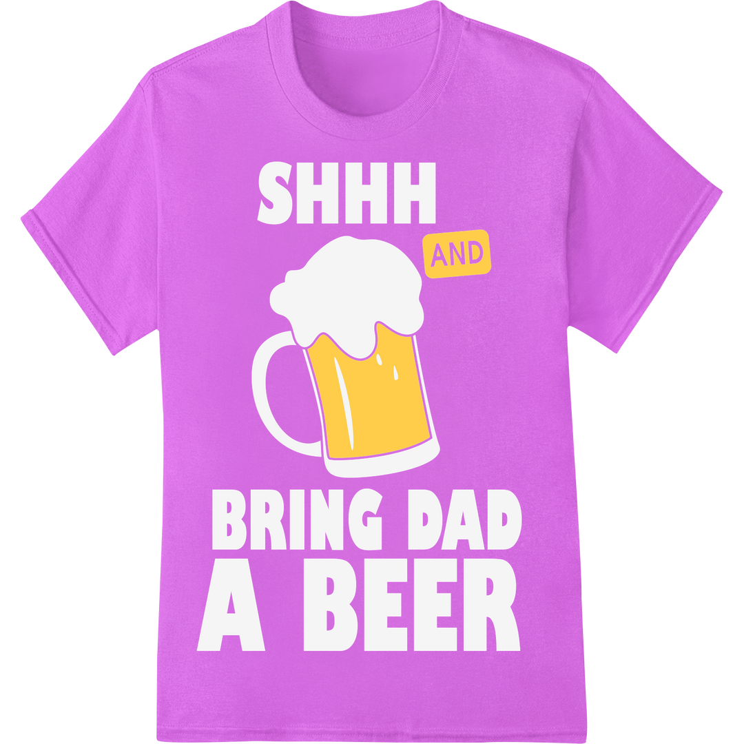 'AND' Beer Mug DTF Print - Perfect for Social Gatherings on purple shirt - SUPERDTF-DTF Prints-DTF Transfers-Custom DTF Prints