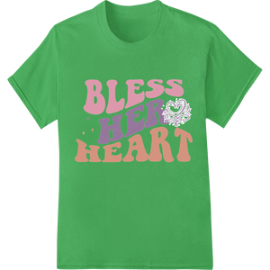 Southern Charm: Bless Her Heart Typography Print - High-quality DTF printing experts