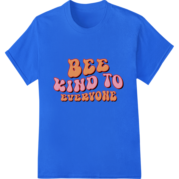 Retro 'Bee Kind to Everyone' Teacher DTF Print Heat Transfer on blue shirt - SUPERDTF-DTF Prints-DTF Transfers-Custom DTF Prints