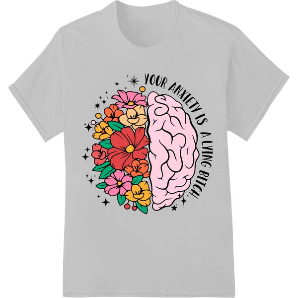 Colorful floral mandala design DTF heat transfer vinyl for custom t-shirt printing and apparel decoration.