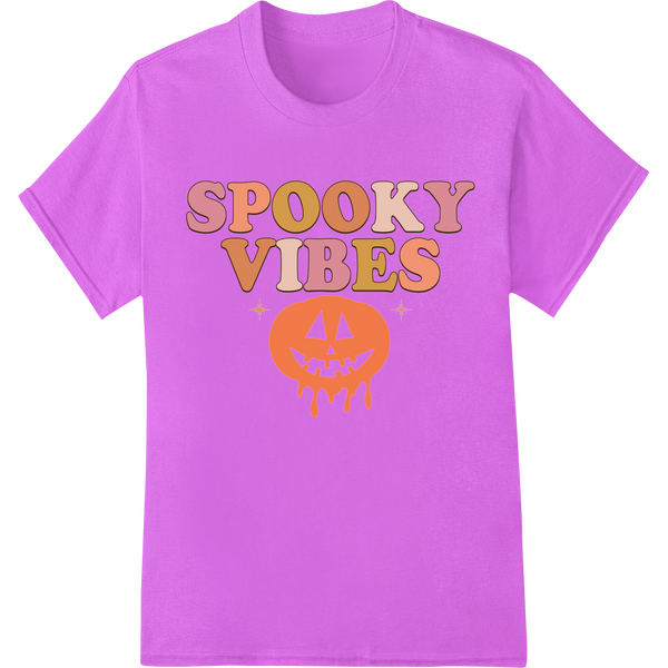 Creepy Jack-o'-Lantern: Halloween DTF Print Heat Transfer on purple shirt - SUPERDTF-DTF Prints-DTF Transfers-Custom DTF Prints