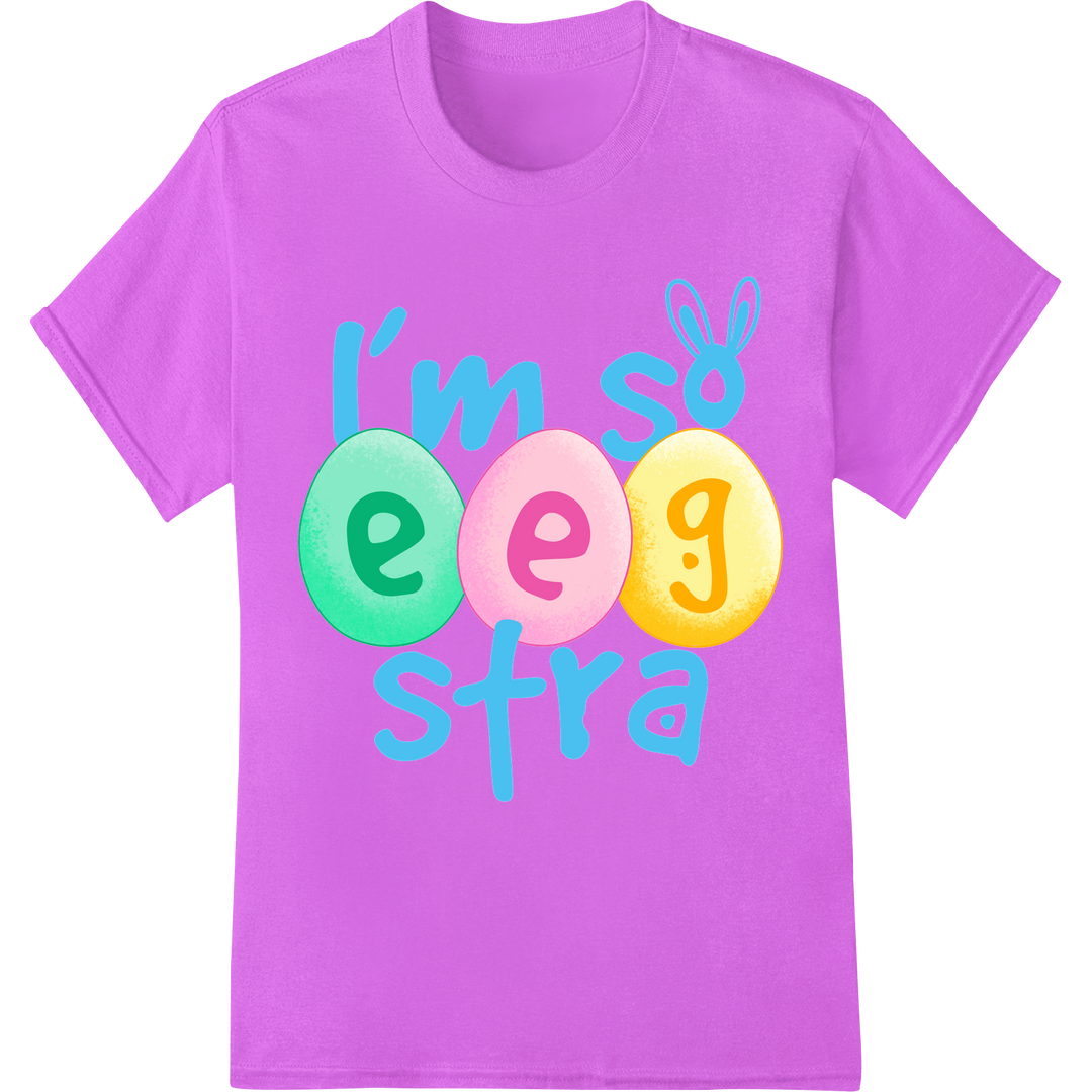 Egg-stra Special Easter DTF Print | Fun Spring Heat Transfer on purple shirt - SUPERDTF-DTF Prints-DTF Transfers-Custom DTF Prints