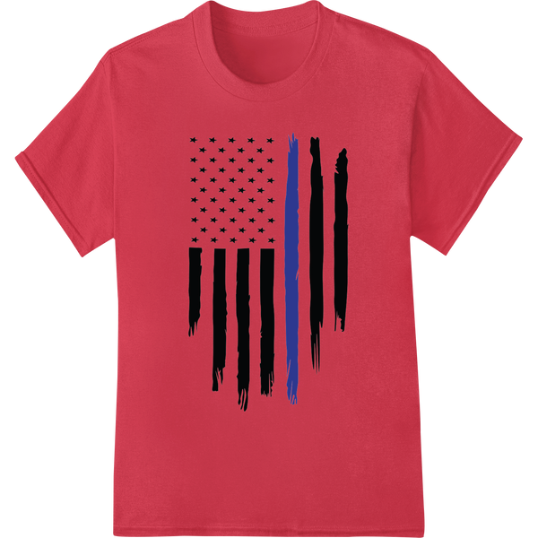 Monochromatic American Flag DTF Heat Transfer Print on red shirt - SUPERDTF-DTF Prints-DTF Transfers-Custom DTF Prints