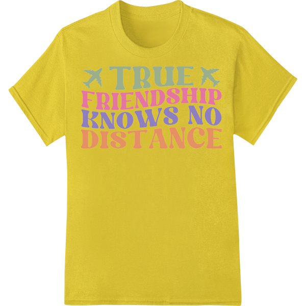 Celebrate Unbreakable Bonds with Super DTF's Friendship Print on yellow shirt - SUPERDTF-DTF Prints-DTF Transfers-Custom DTF Prints