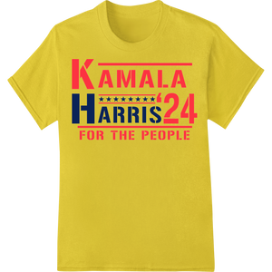 Durable custom t-shirts applied to Kamala Harris 2024 Campaign DTF Print Heat Transfer