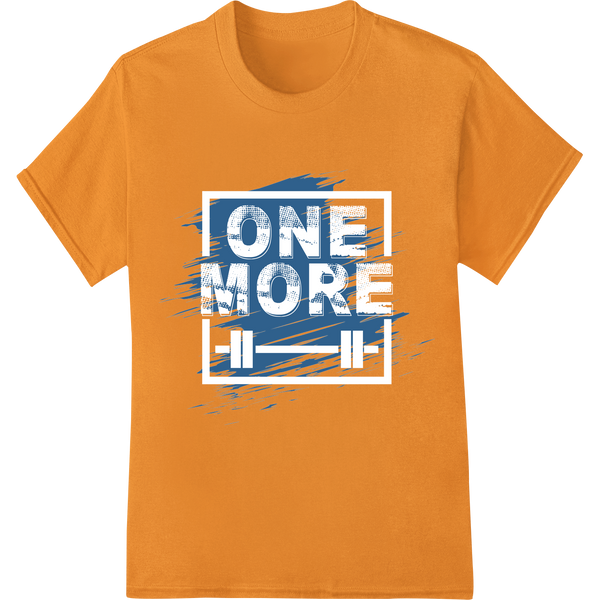 'On mor' Fitness Motivation DTF Print Heat Transfer on orange shirt - SUPERDTF-DTF Prints-DTF Transfers-Custom DTF Prints