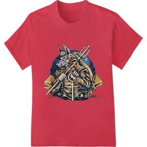 Rebel's Edge: Geometric Battle Axe DTF Print Transfer showcasing advanced custom garment printing technology