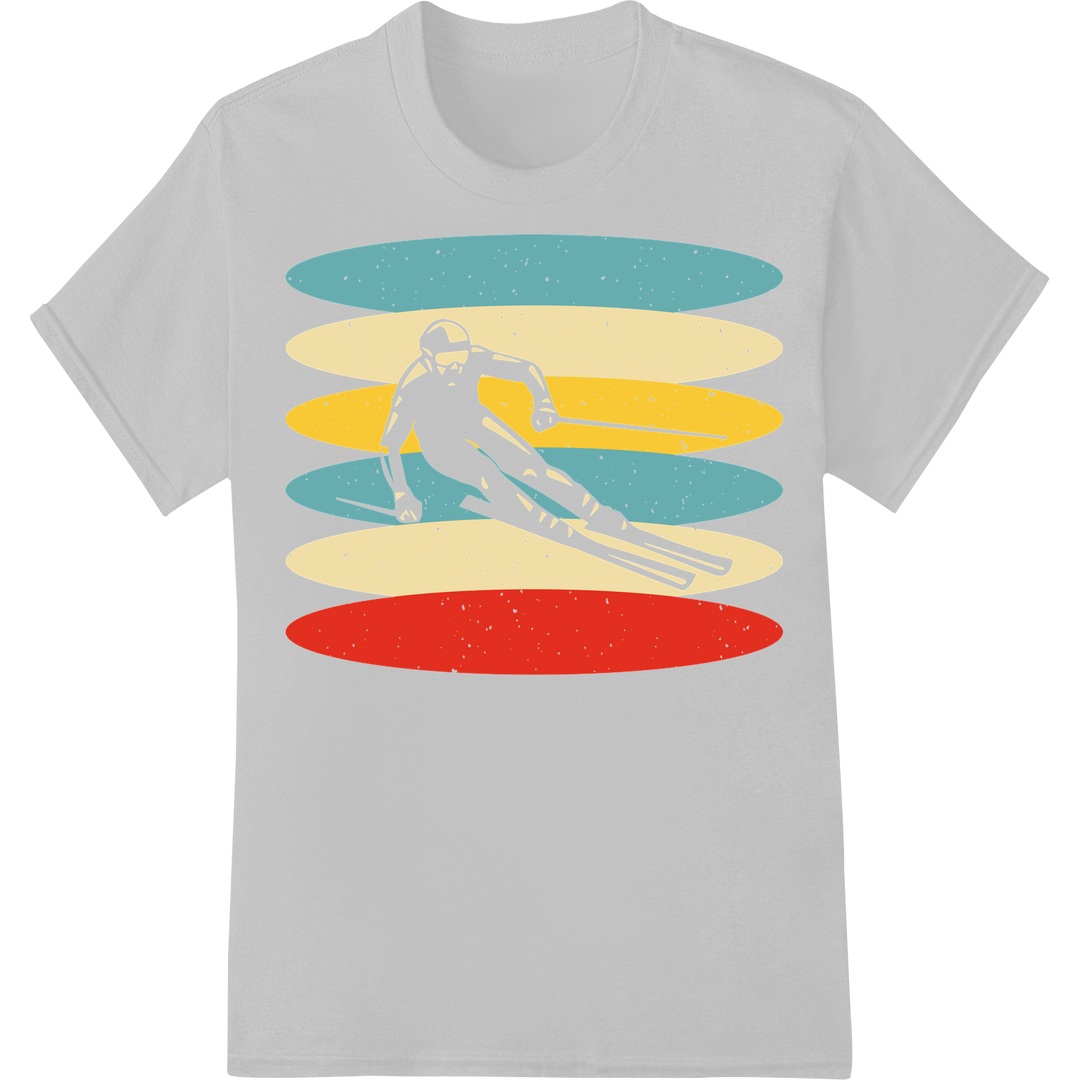 Bold Ski Slope Silhouette DTF Print Heat Transfer | Winter Sports on white shirt - SUPERDTF-DTF Prints-DTF Transfers-Custom DTF Prints