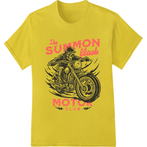 Unique customized apparel for Rebel Rider: The Summon Flash Motor Club DTF Print