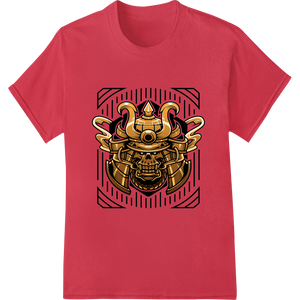 Fierce Samurai Helmet | Japanese Warrior DTF Print Design enhanced with professional DTF transfers