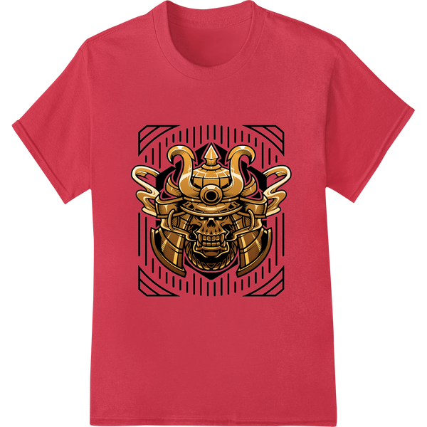 Fierce Samurai Helmet | Japanese Warrior DTF Print Design enhanced with professional DTF transfers