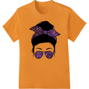 Cutting-edge innovative apparel printing featured on Spooky Chic: Halloween Bandana Babe DTF Print