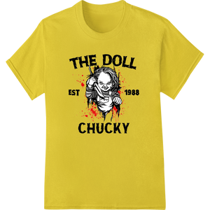 Unleash Terror with Chucky the Killer Doll DTF Print made with premium durable print transfers