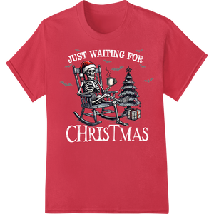 Personalized DTF transfers design for Rocking Skeleton Christmas DTF Heat Transfer Print