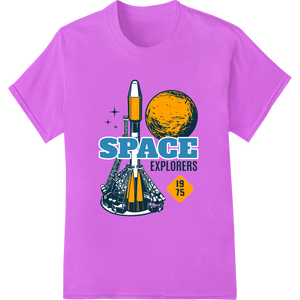 Innovative DTF printing experts design on Retro Space Explorers 1975: Blast Off in Style