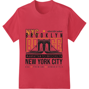 Cutting-edge innovative apparel printing featured on Iconic NYC Brooklyn Bridge | Bold Urban DTF Print Design