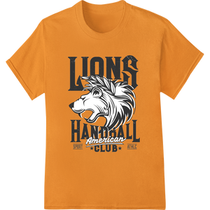 Durable vibrant DTF prints applied to Fierce Lions Handball Club - Bold DTF Print Heat Transfer