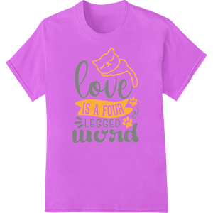 Celebrate Unconditional Pet Love: Heartwarming DTF Print featuring professional custom garment printing