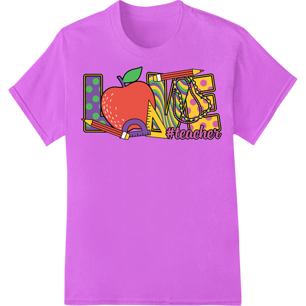 Trendy #Teacher Appreciation Day Gift DTF Print Transfer on purple shirt - SUPERDTF-DTF Prints-DTF Transfers-Custom DTF Prints