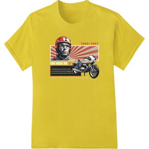 Vintage 1966-1967 Grand Prix Motorcycle Racing Design with custom DTF printing service artwork