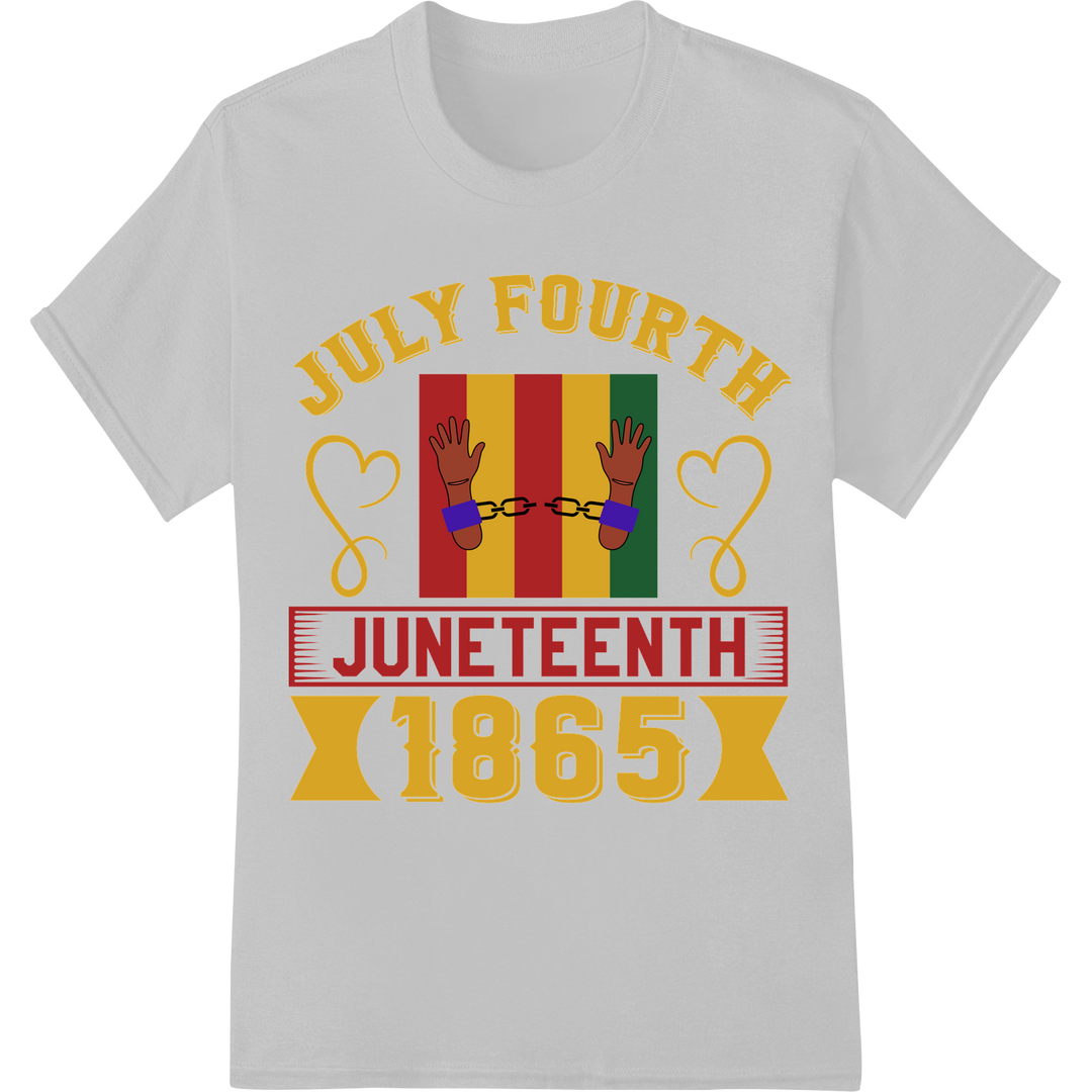 Juneteenth 1865 Freedom Celebration DTF Print Heat Transfer on white shirt - SUPERDTF-DTF Prints-DTF Transfers-Custom DTF Prints