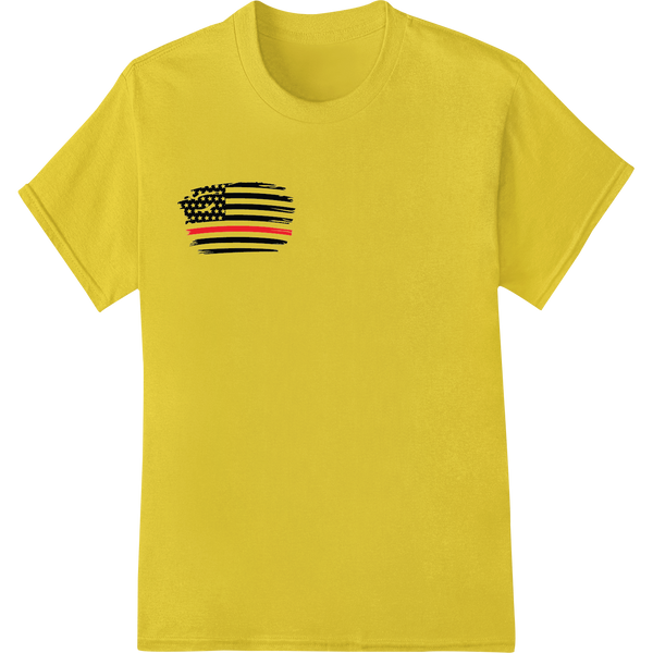 Bold Brush Stroke American Flag DTF Heat Transfer Print on yellow shirt - SUPERDTF-DTF Prints-DTF Transfers-Custom DTF Prints