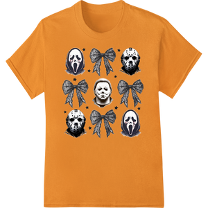 Durable custom DTF designs applied to Macabre Masks: Haunting Halloween Heat Transfer Design