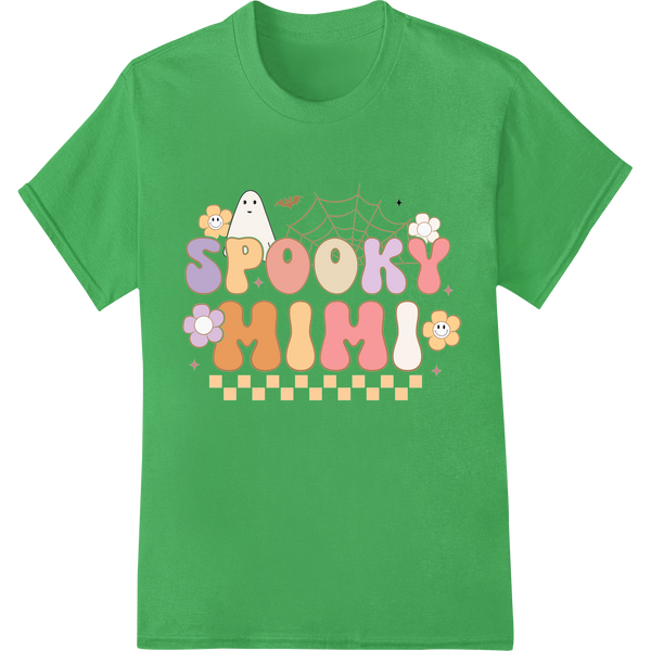 Adorable 'Spooky Mimi' Halloween DTF Transfer Design featuring professional t shirt prints