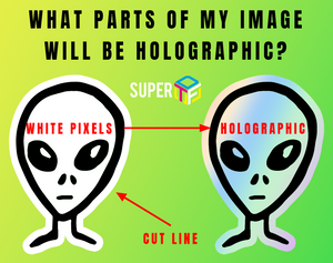 Die Cut Super Stickers - Holographic Stickers Builder