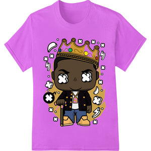 Adorable Cartoon Character in Crown - Fun Heat Transfer - SUPERDTF - DTF Prints - DTF Transfers - Custom DTF Prints