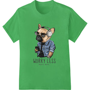 Adorable Dog Reminds Us to 'Worry Less, Music More' - SUPERDTF - DTF Prints - DTF Transfers - Custom DTF Prints