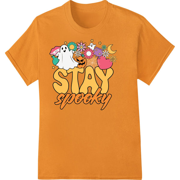 A group of cute ghosts with different facial expressions, perfect for Halloween designs on t-shirts and apparel.