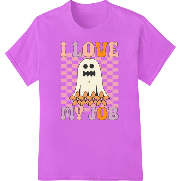 Adorable Ghost Loves Job Cute Halloween DTF Print Design - SUPERDTF - DTF Prints - DTF Transfers - Custom DTF Prints