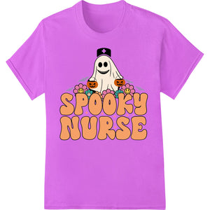 Adorable Ghost Nurse Halloween DTF Print Heat Transfer - SUPERDTF - DTF Prints - DTF Transfers - Custom DTF Prints