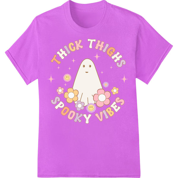 Digital graphic of a cute ghost character with thick thighs and a spooky expression, perfect for Halloween DTF printing.